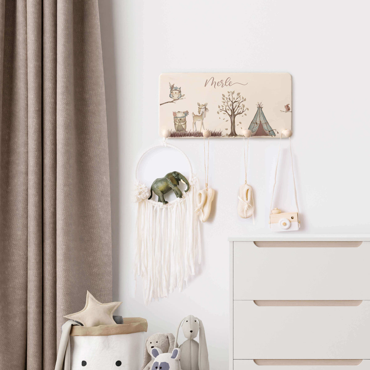 woodland-bundle erinnerungskiste mit namen und geburtsdatum