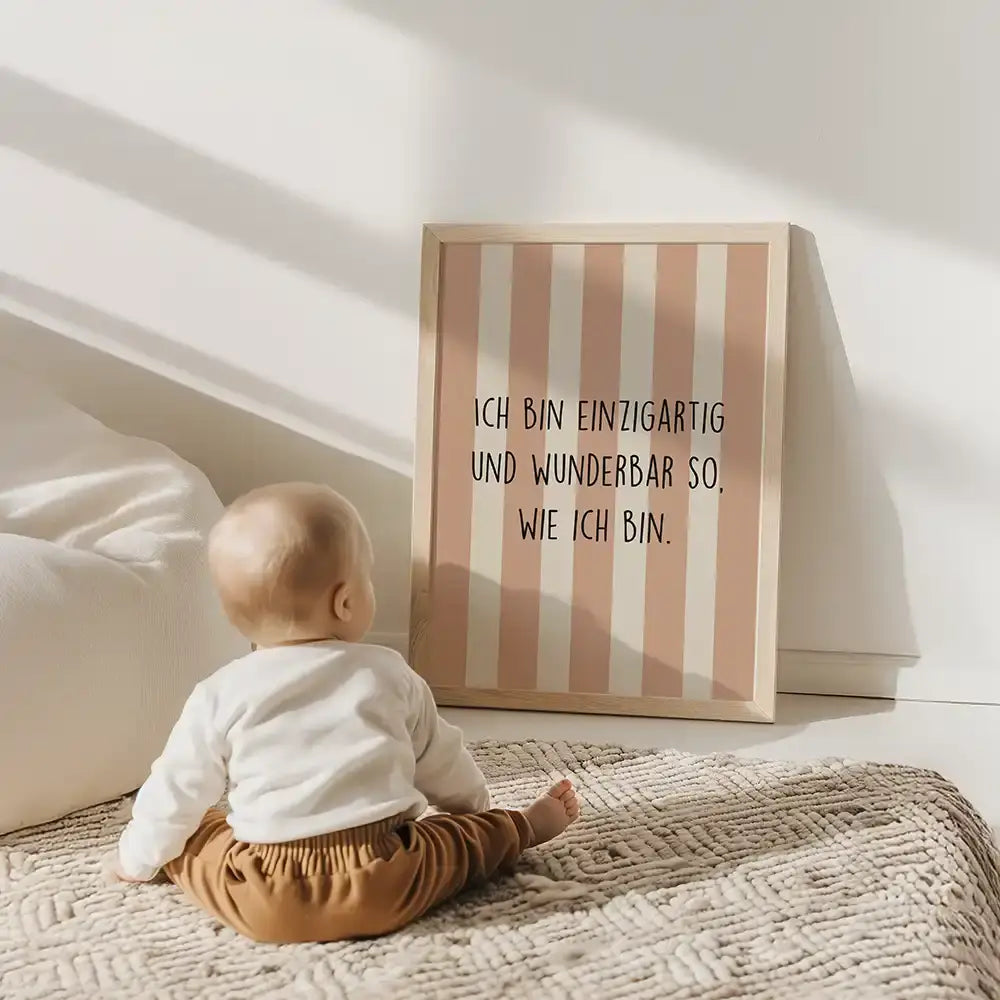 Poster 3er-Set - Löwe, Regenbogen & Selbstwert Affirmation fürs Kinderzimmer
