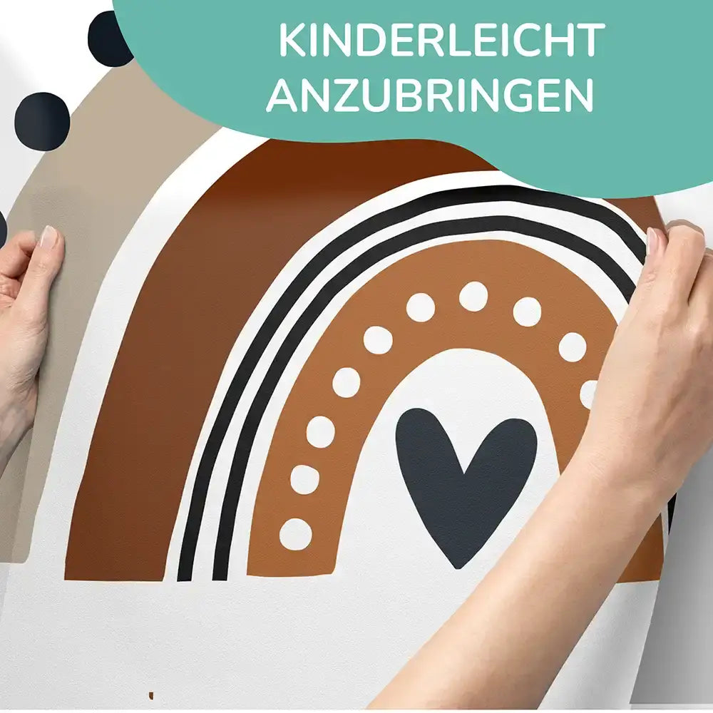 Wandaufkleber rainbow dot dunkel