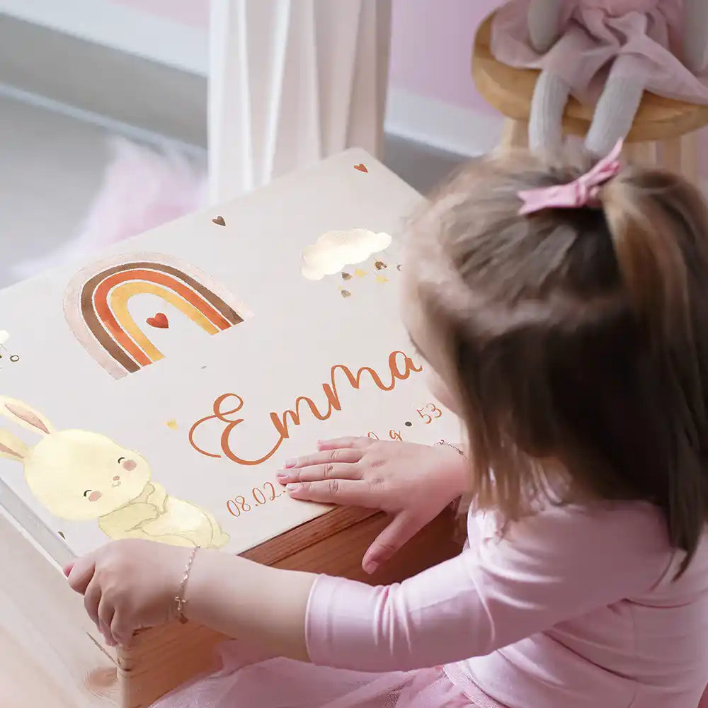 Erinnerungsbox Baby - Hase Boho