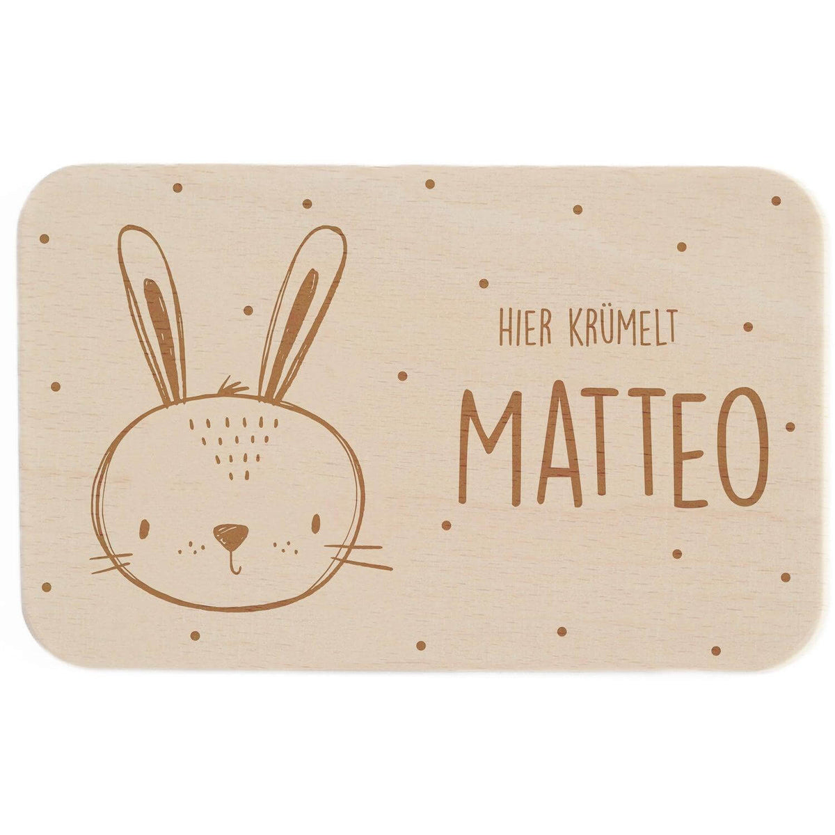 engraved breakfast board with unique custom design