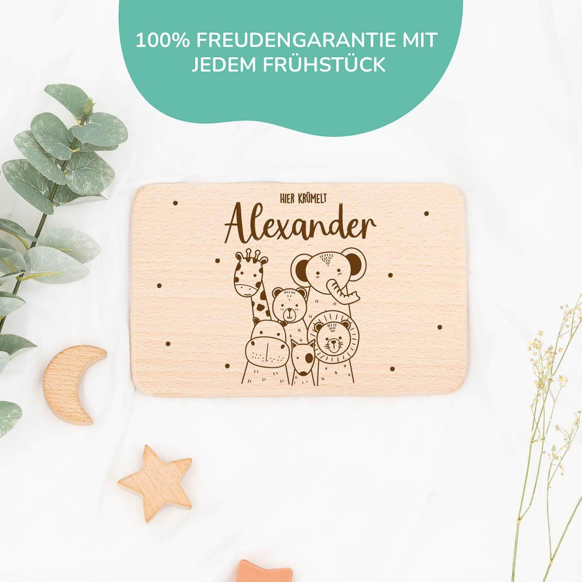 Personalisiertes Frühstücksbrettchen Tierfreunde - kadsmood.com