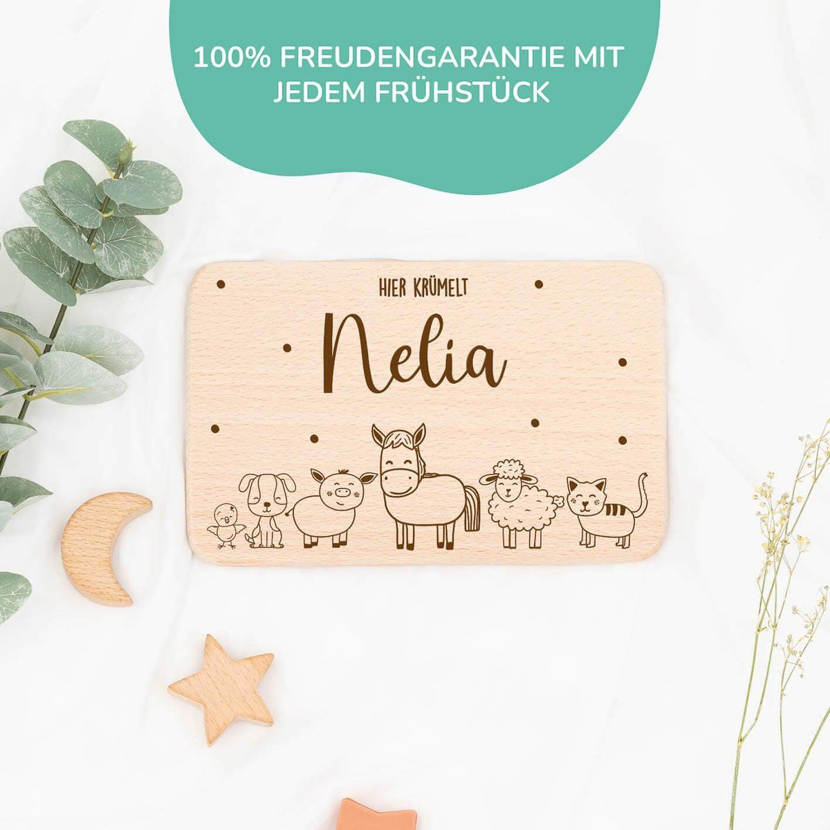 high-quality personalized farm breakfast board