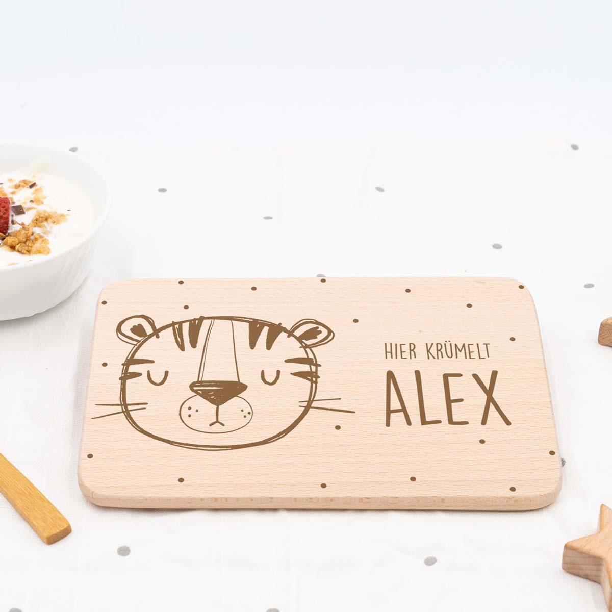 personalized breakfast board with custom name engraving
