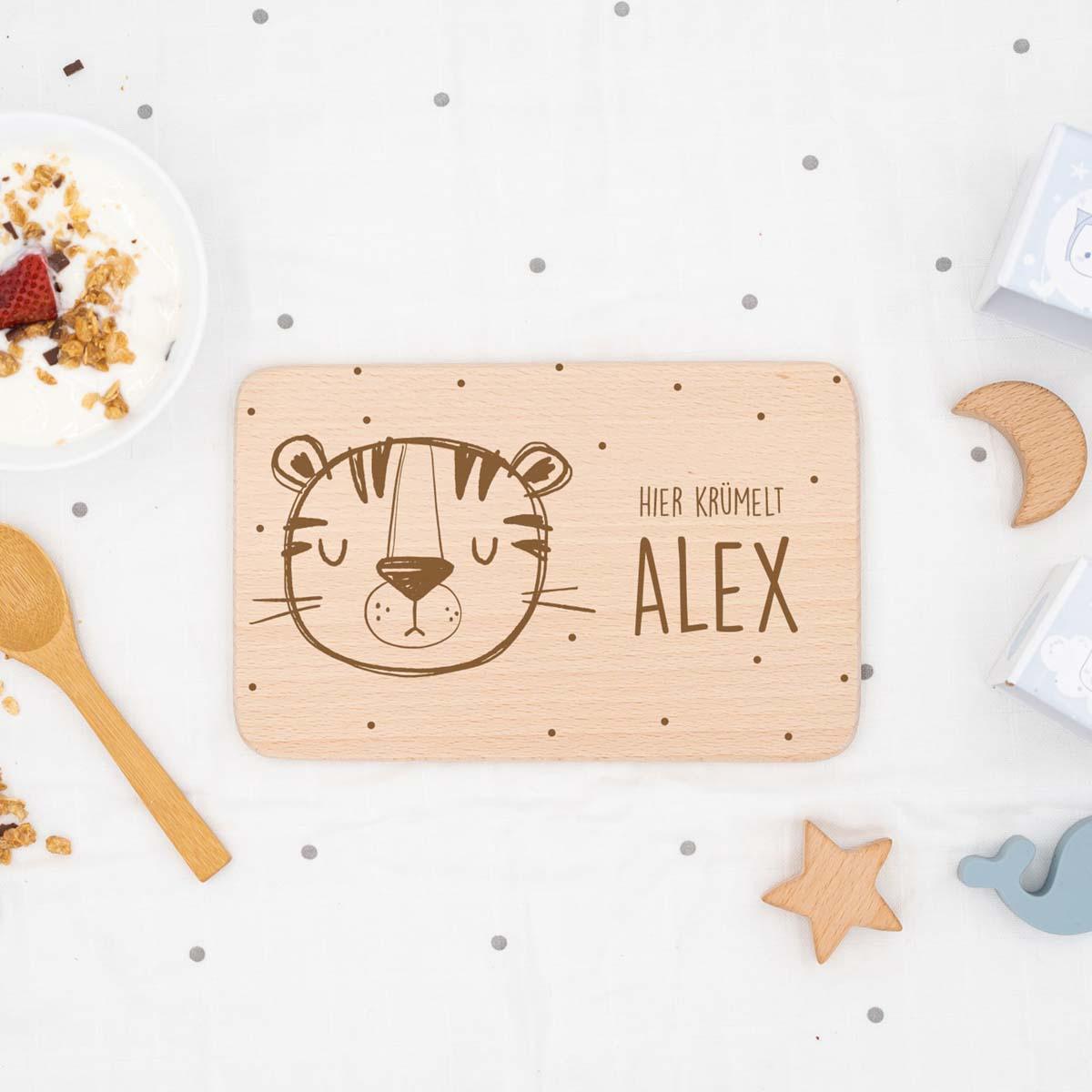 handcrafted breakfast board with personalized engraving