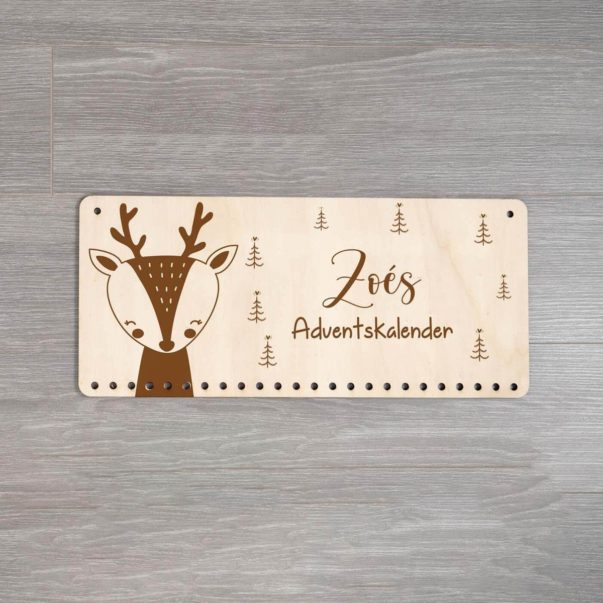 personalized advent calendar with moose engraving
