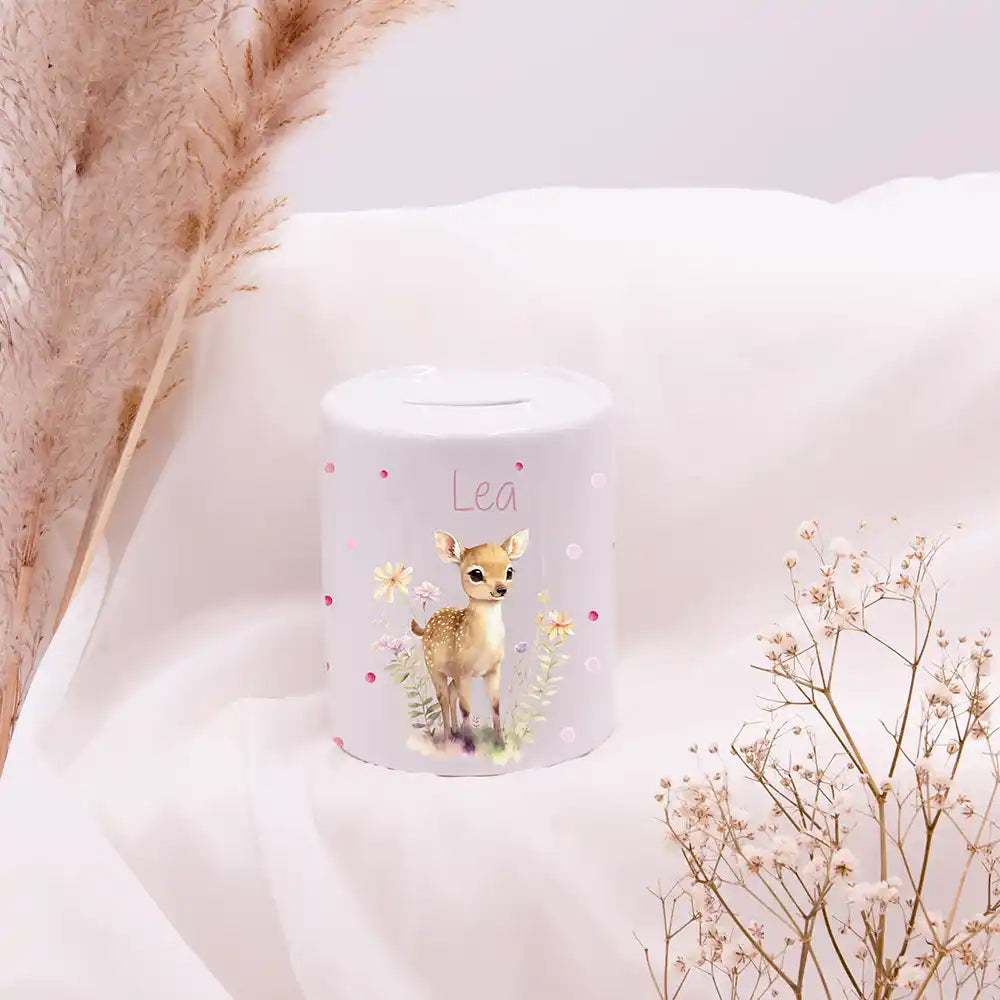 Spardose Kinder aus Keramik - Reh