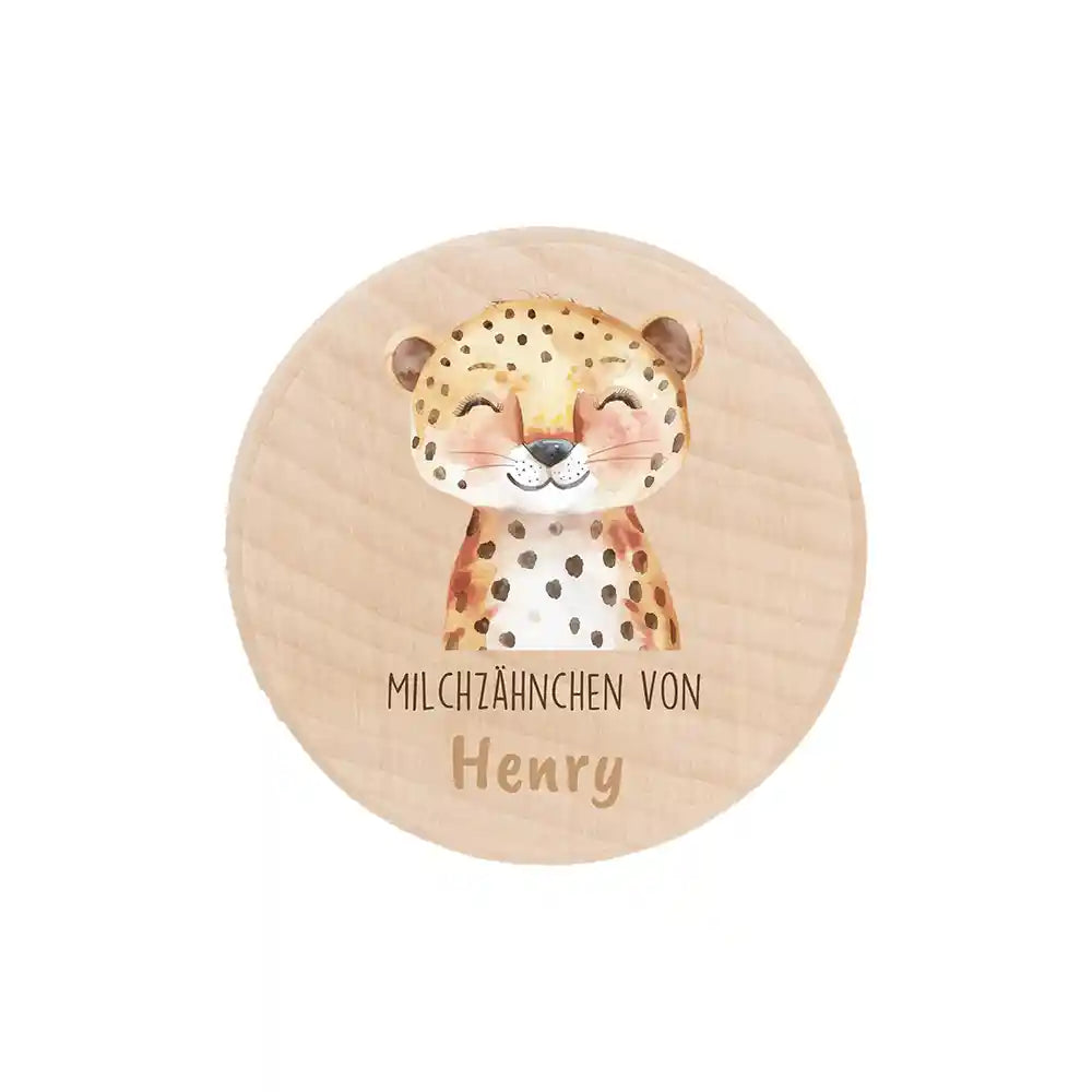Zahndose Milchzahndose Junge & Mädchen personalisiert aus Holz