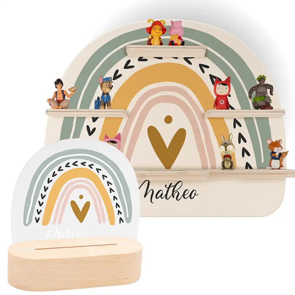 Kinderzimmer Bundle Regenbogen 1 Tonieregal + Nachtlicht
