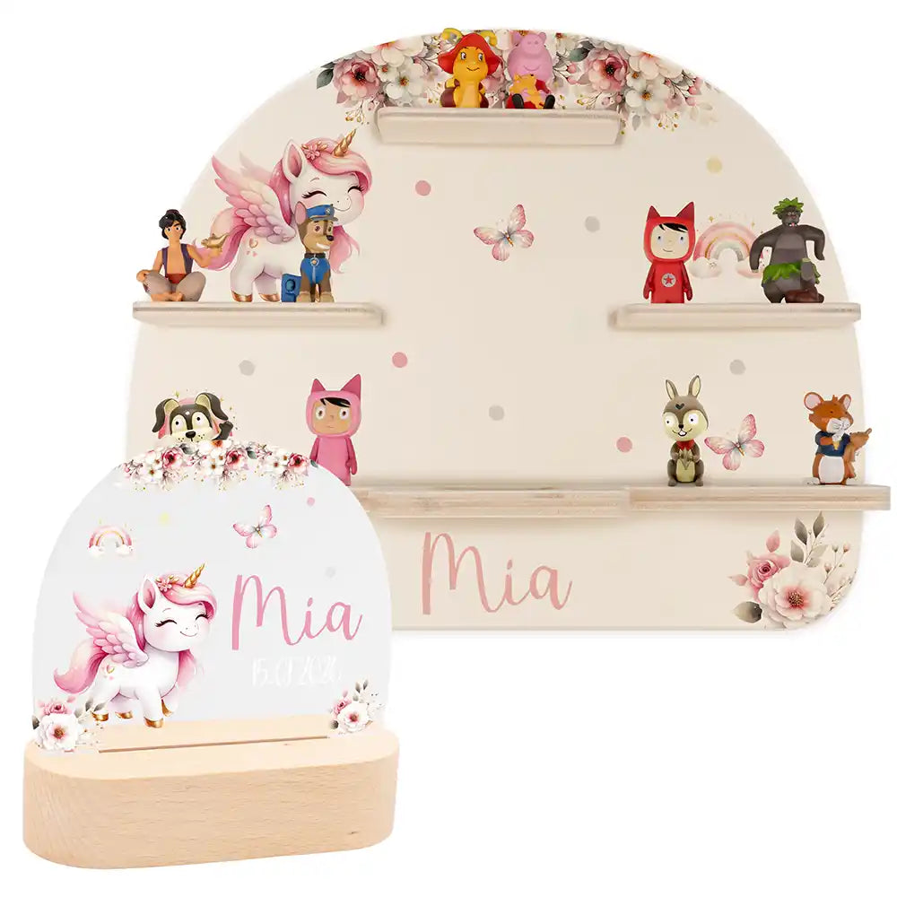 Kinderzimmer Bundle Tonieregal und Nachtlicht - Einhorn
