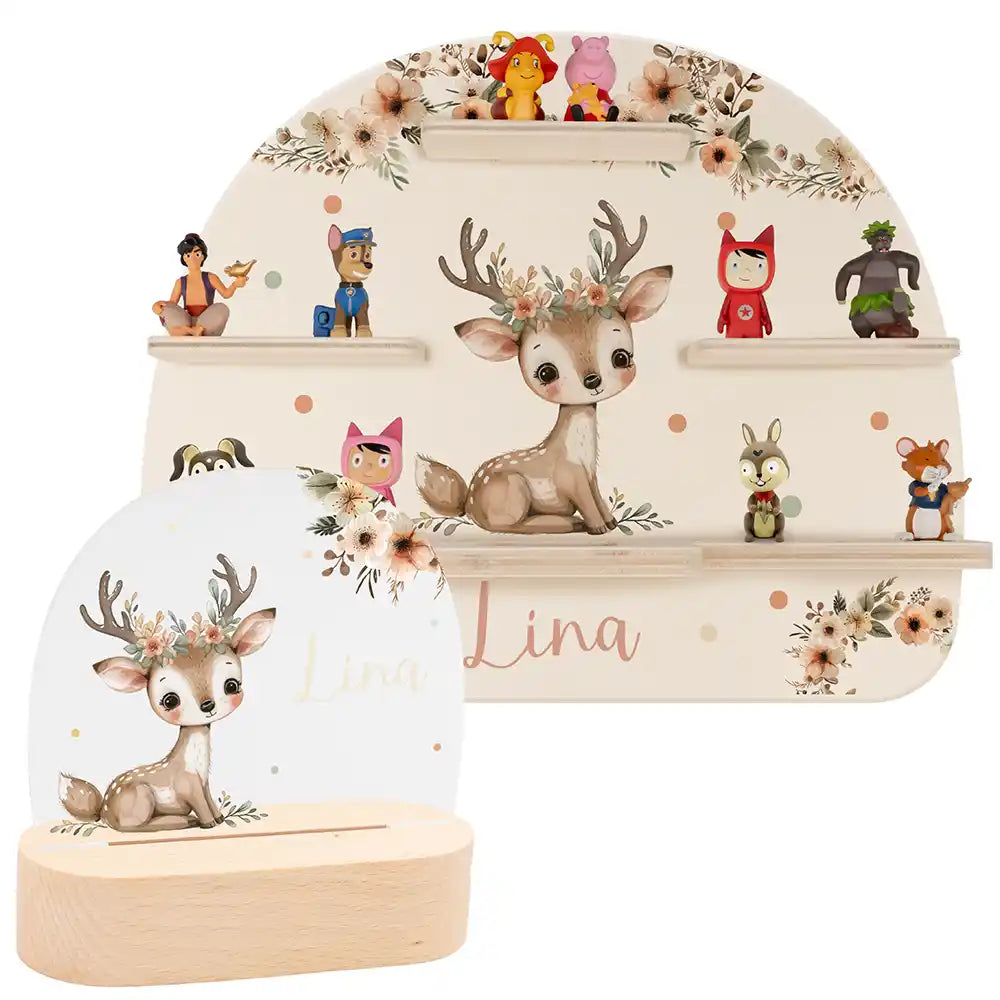 Kinderzimmer Bundle Tonieregal und Nachtlicht - Baby Reh