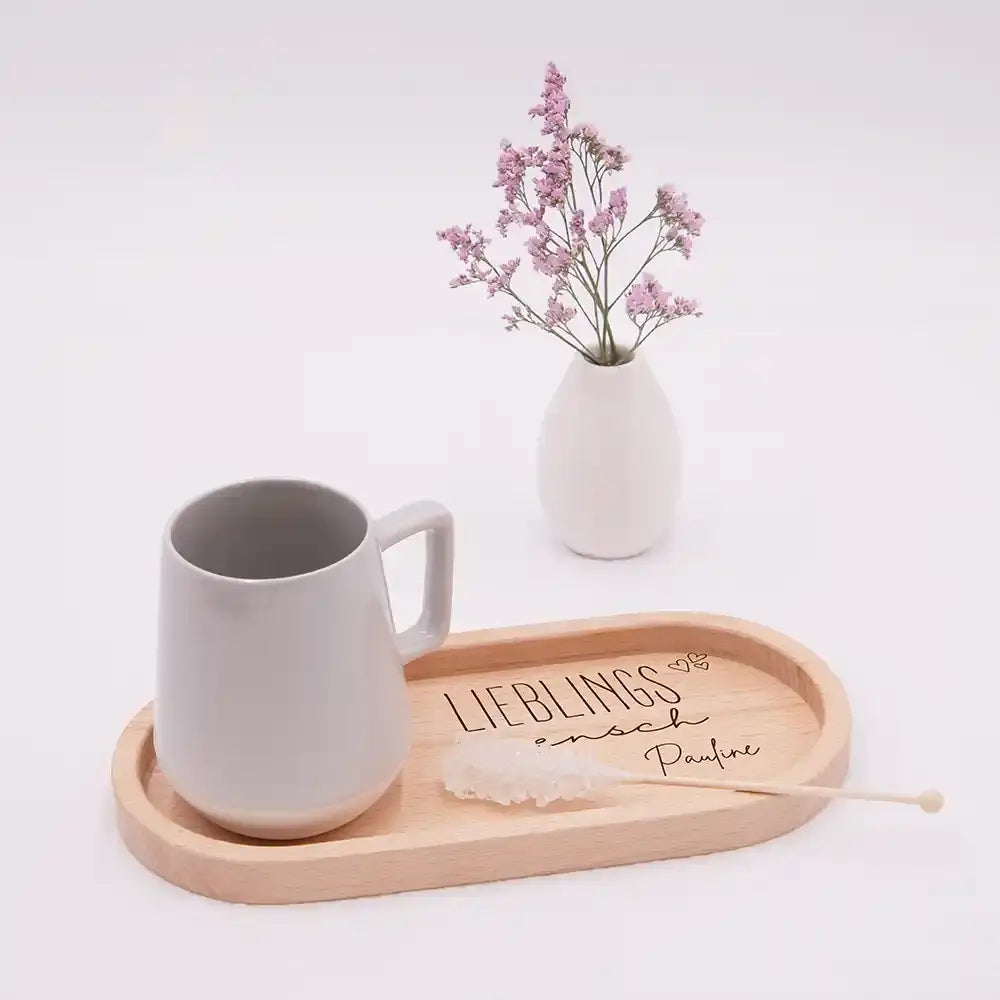 Personalisiertes Holz-Serviertablett "Lieblings-Mensch" - Vatertag Geschenk