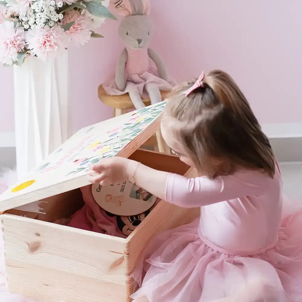Erinnerungsbox Baby - Blumengarten