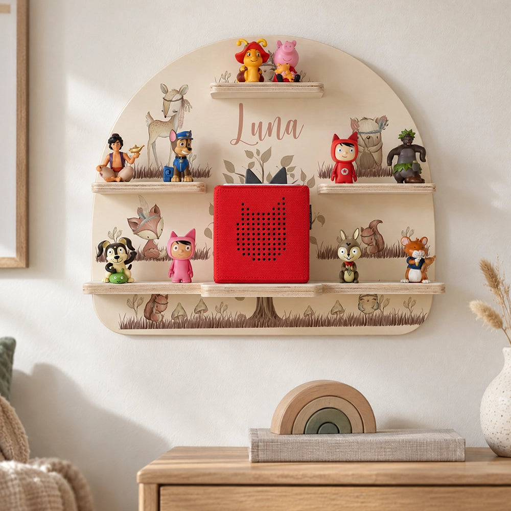 Tonie Regal aus Holz, Toniebox Regal Woodland