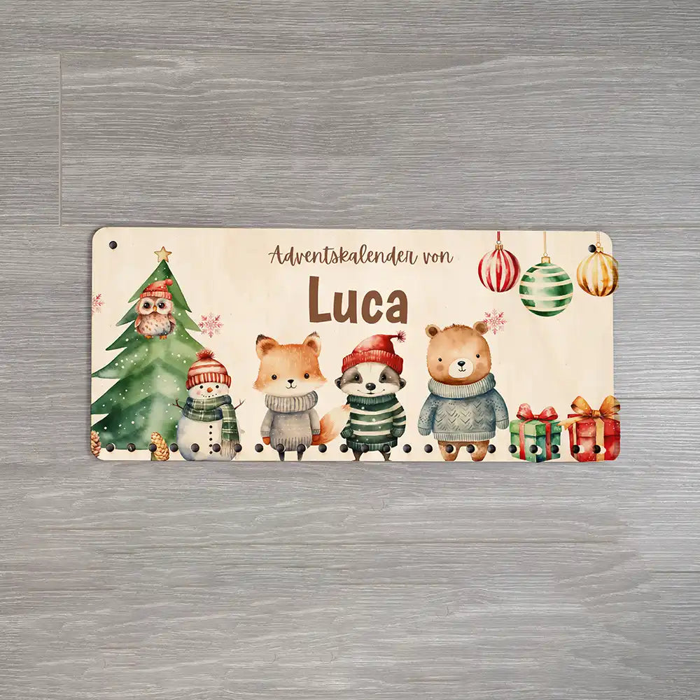 Personalisierter Adventskalender Weihnachtsglück