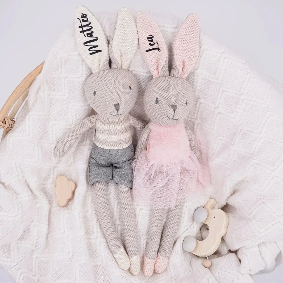 Kuscheltier Hase personalisiert mit Namen