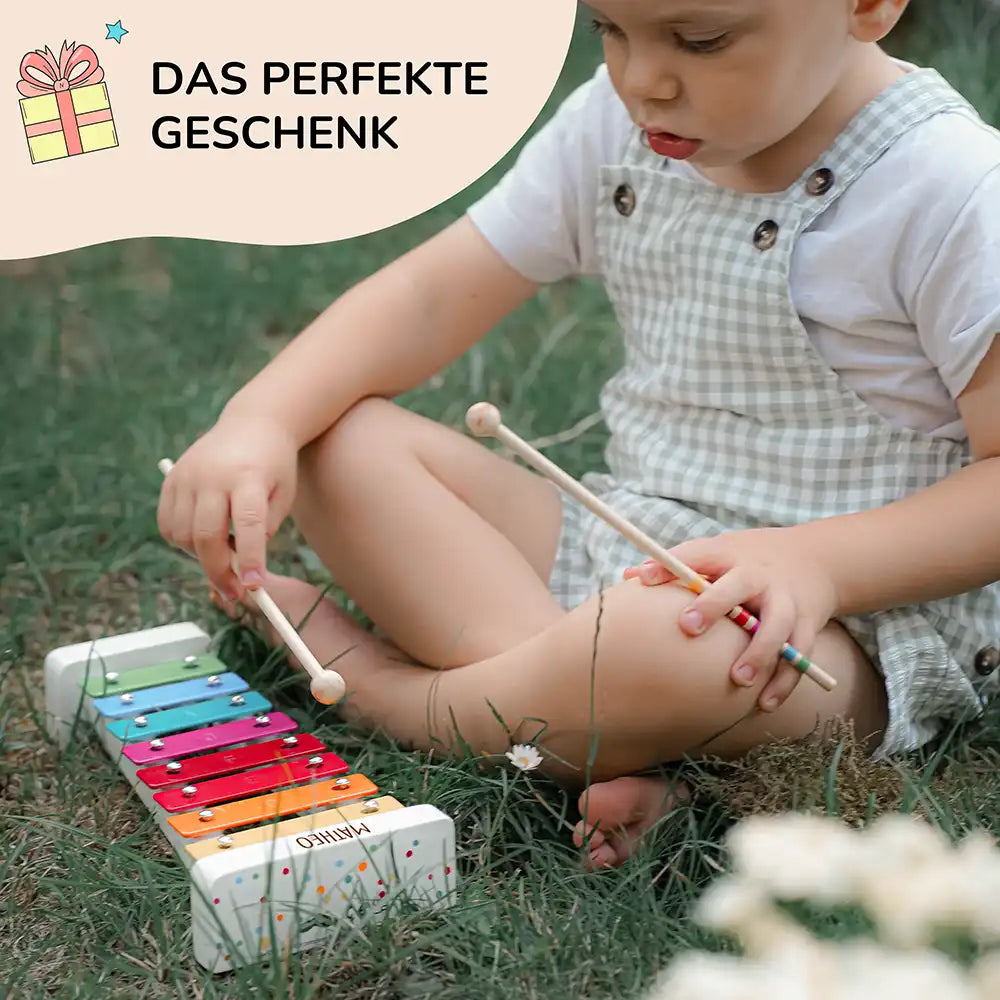 Xylophon Glockenspiel personalisiert mit Namen