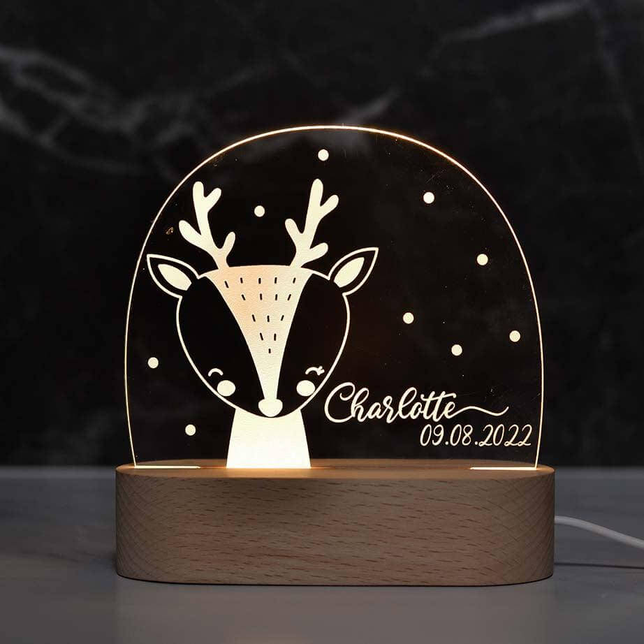 personalized moose decoration with custom name